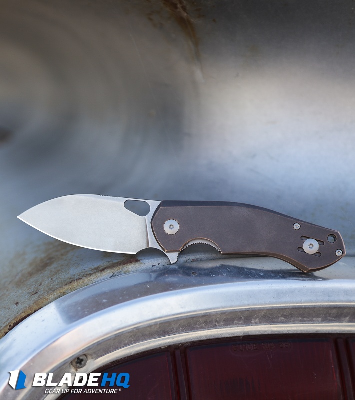 GiantMouse Vox/Anso ACE Biblio Flipper Knife Bronze (2.9" Stonewash M390)
