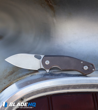 GiantMouse Vox/Anso ACE Biblio Flipper Knife Bronze (2.9" Stonewash M390)
