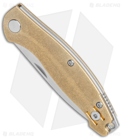GiantMouse Vox/Anso ACE Farley Slip Joint Knife Brass (2.8" Satin Elmax)