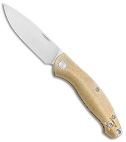 GiantMouse Vox/Anso ACE Farley Slip Joint Knife Brass (2.8" Satin M390)