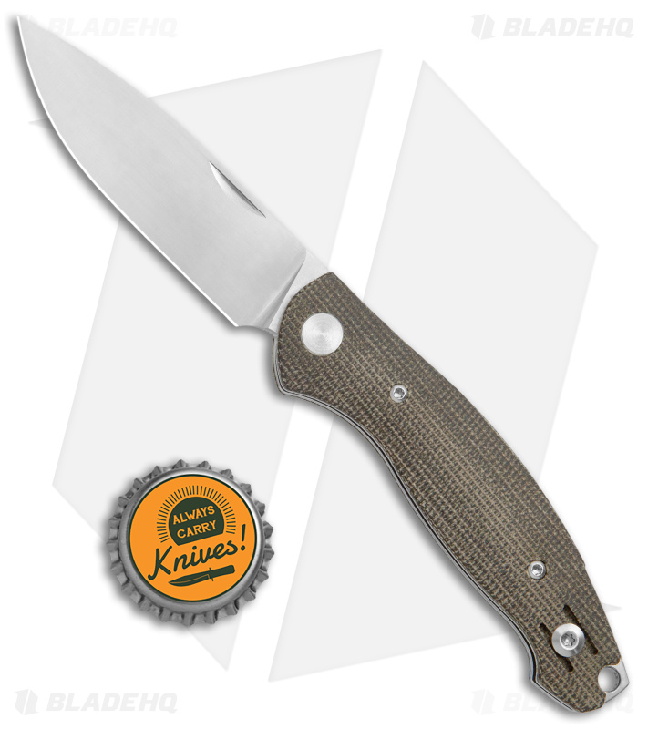 GiantMouse ACE Farley - Green Micarta | Slip Joint Knife | Blade HQ