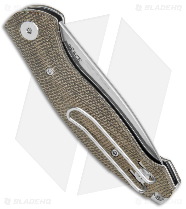 GiantMouse ACE Farley - Green Micarta | Slip Joint Knife | Blade HQ