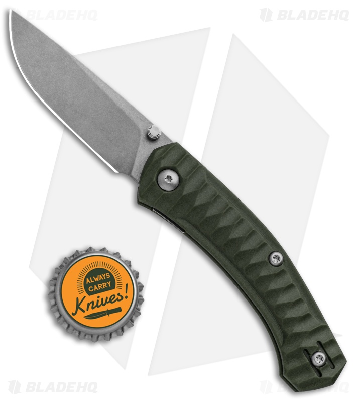 GiantMouse Vox/Anso Iona - Folding Knife | OD Green + SW | Blade HQ