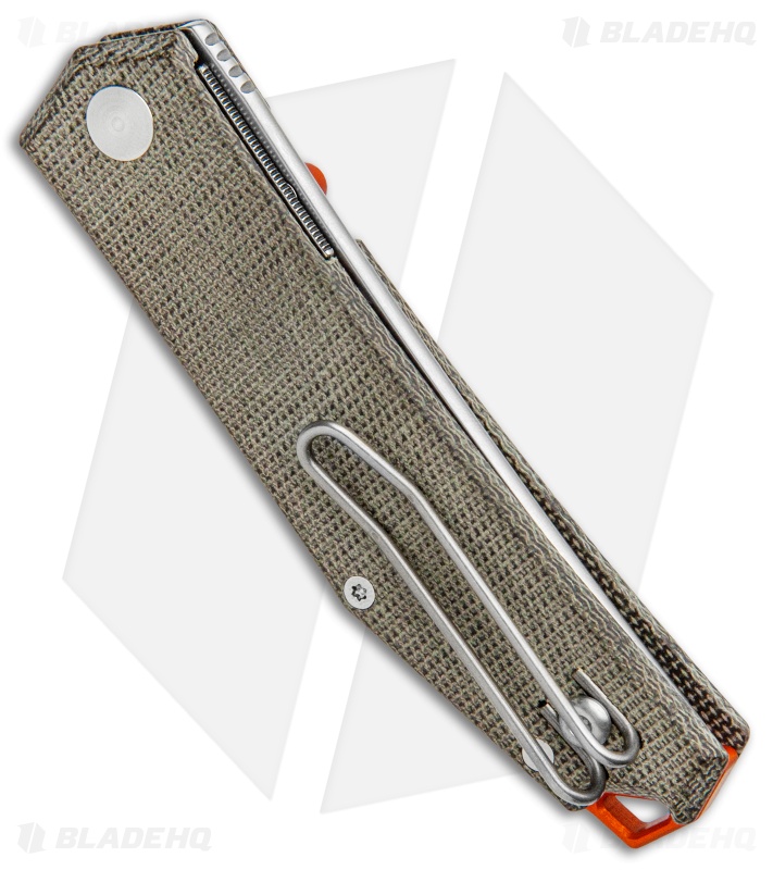GiantMouse Vox/Anso ACE Clyde Liner Lock Knife Green Micarta (3" Stonewash)