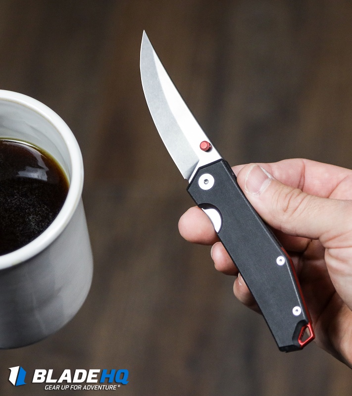 GiantMouse Vox/Anso ACE Clyde Liner Lock Knife Black G-10 (3" Stonewash)