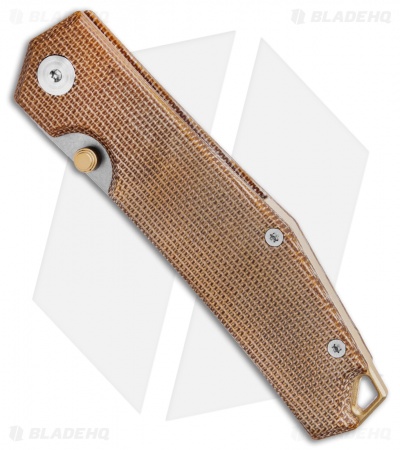 GiantMouse Vox/Anso ACE Clyde Liner Lock  Knife Natural Micarta (3" Stonewash)