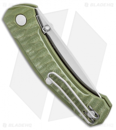 GiantMouse Vox/Anso ACE Iona Liner Lock Knife Green G-10 (2.9" Satin)