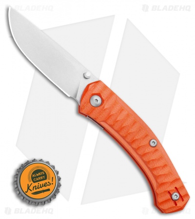 GiantMouse Vox/Anso ACE Iona Liner Lock Knife Orange G-10 (Stonewash)