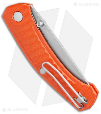 GiantMouse Vox/Anso ACE Iona Liner Lock Knife Orange G-10 (Stonewash)