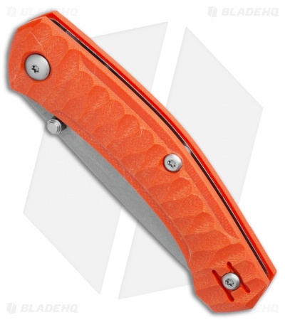 GiantMouse Vox/Anso ACE Iona Liner Lock Knife Orange G-10 (Stonewash)