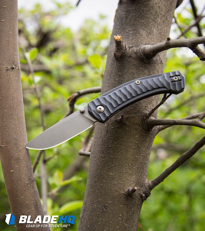 GiantMouse Vox/Anso Iona Folding Knife Gray + Stonewash Blade HQ