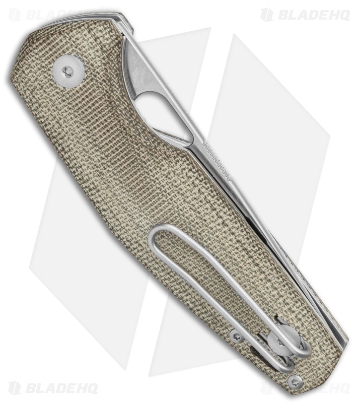 GiantMouse ACE Nimbus | Green Micarta Pocket Knife | Satin | Blade HQ