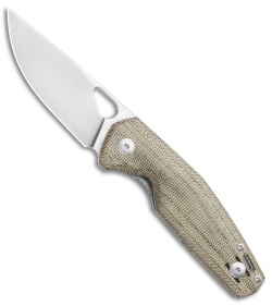 GiantMouse Vox/Anso ACE Nimbus V2 Liner Lock Knife  Green Micarta (3" Satin)