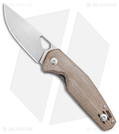 GiantMouse Vox/Anso ACE Nimbus V2 Liner Lock Knife  Natural Micarta (3" Satin)