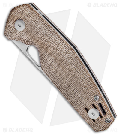 GiantMouse Vox/Anso ACE Nimbus V2 Liner Lock Knife  Natural Micarta (3" Satin)