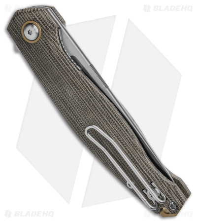 GiantMouse Vox/Anso ACE Sonoma V2 Liner Lock Knife Green Micarta (3.3" Satin)