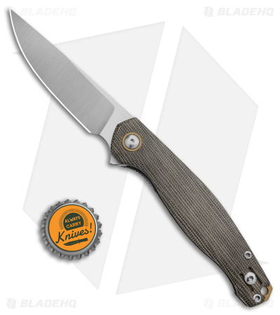 GiantMouse Vox/Anso ACE Sonoma V2 Liner Lock Knife Green Micarta (3.3" Satin)