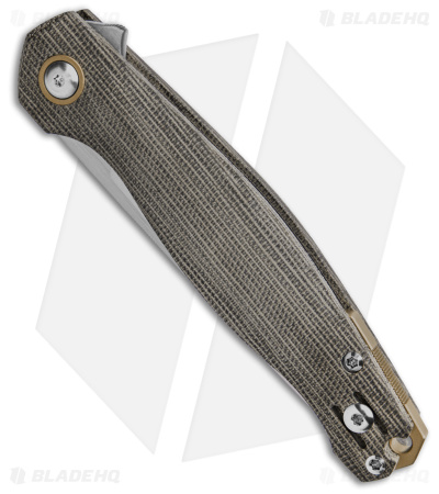 GiantMouse Vox/Anso ACE Sonoma V2 Liner Lock Knife Green Micarta (3.3" Satin)