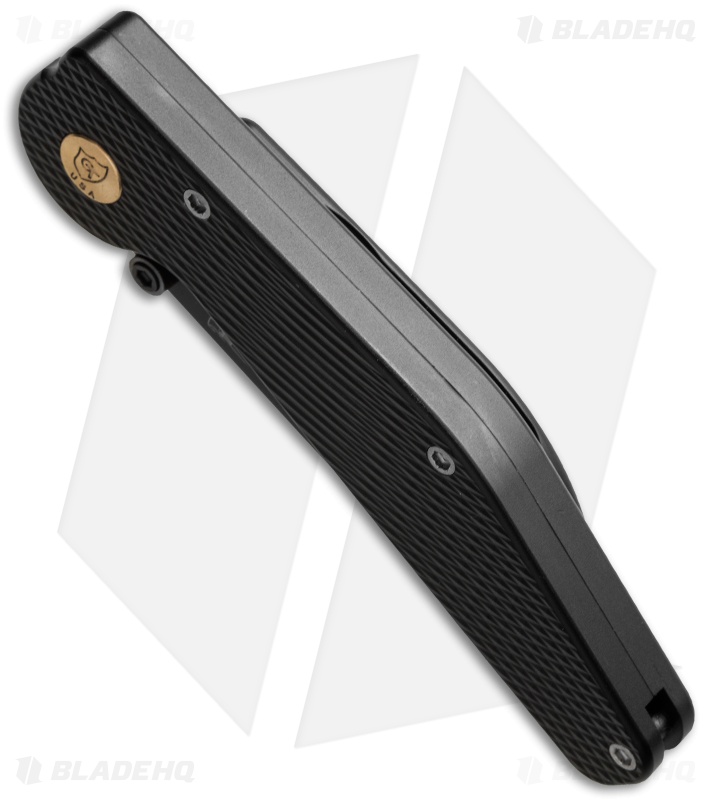 GT Knives Police Drop Point Manual Knife (3.625" Black) GT101