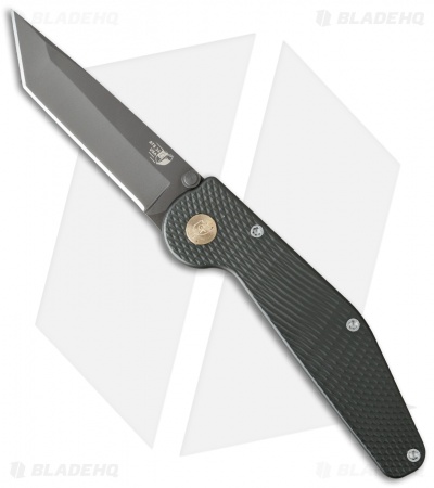 GT Knives Police Tanto Manual Knife Green (3.625" Gray) GT309