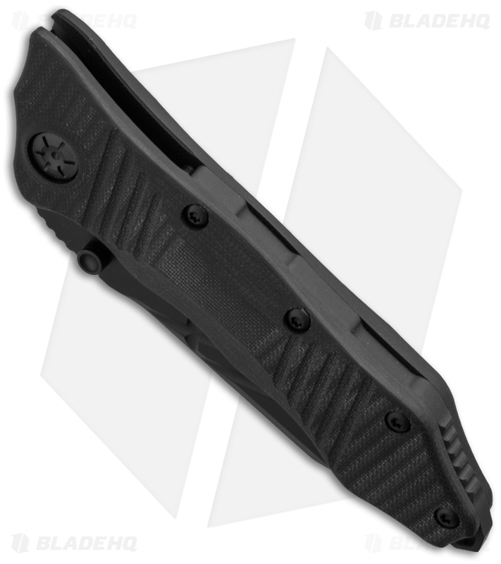 Guardian Tactical Deltrix Combat Folder Knife Black G-10 (3.75" Black)