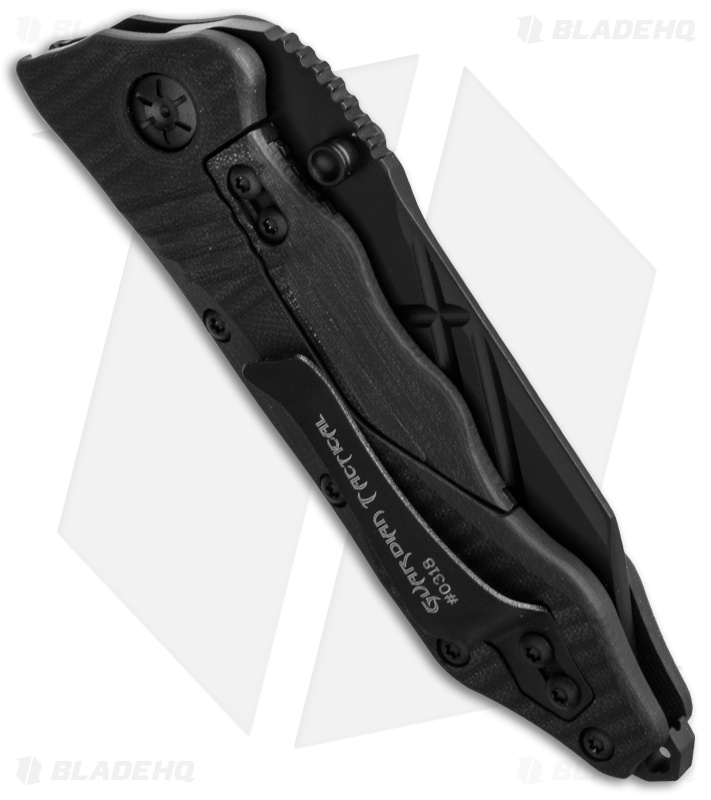 Guardian Tactical Deltrix Combat Folder Knife Black G-10 (3.75" Black)