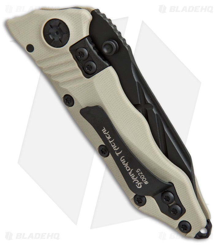 Guardian Tactical Deltrix Nano Combat Folder Knife Desert Tan G-10 (3.1" Black)