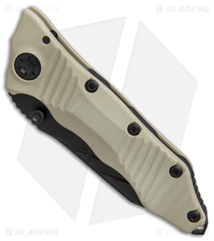 Guardian Tactical Deltrix Nano Combat Folder Knife Desert Tan G-10 (3.1" Black)