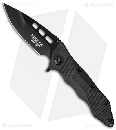 Guardian Tactical Helix Combat Folder Knife Black G-10 (3.75" Black)