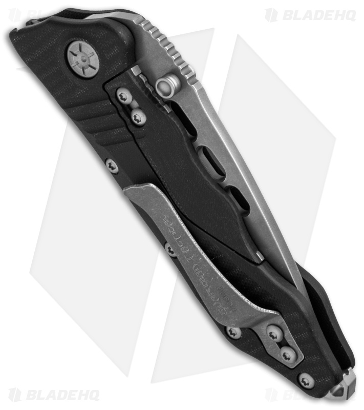 Guardian Tactical Helix Combat Folder Knife Black G-10 (3.75" Stonewash)