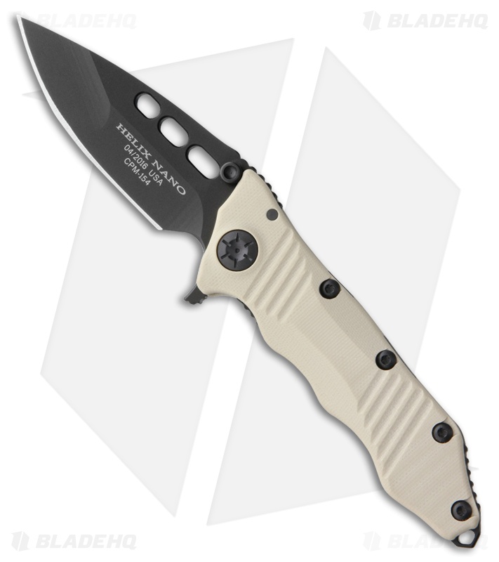 Guardian Tactical Helix Nano Flipper Knife Desert Tan G-10 (3.25