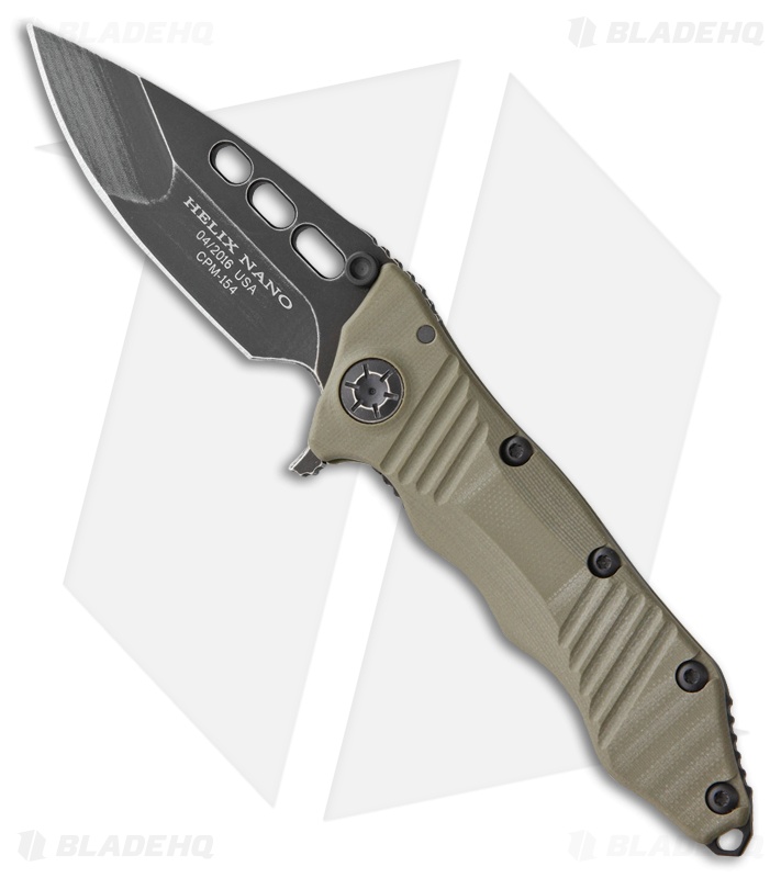 Guardian Tactical Helix Nano Flipper Knife OD Green G-10 (3.25