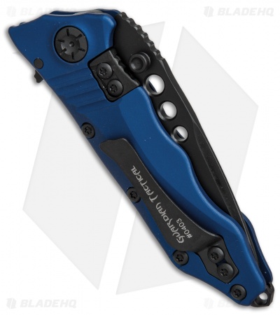 Guardian Tactical Helix Nano Tanto Flipper Knife Blue (3.125" Black)