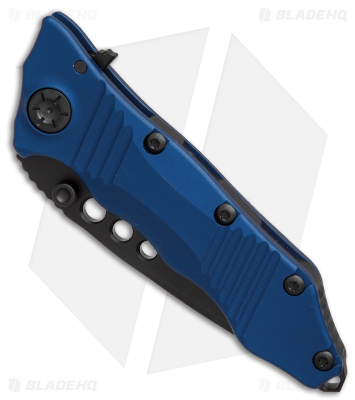 Guardian Tactical Helix Nano Tanto Flipper Knife Blue (3.125" Black)
