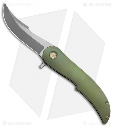 HEAdesigns Equilibrium Frame Lock Knife Green Titanium (3.9" Two-Tone)