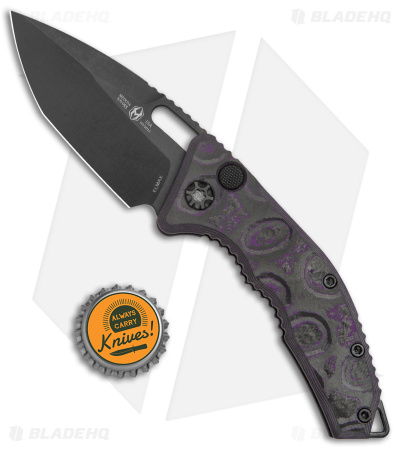 Heretic Knives Medusa Automatic Knife Camo Carbon Purple (3" Black DLC)