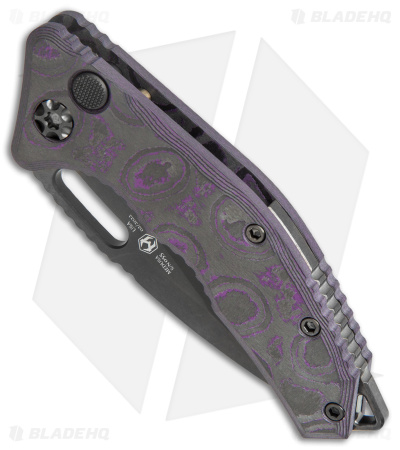 Heretic Knives Medusa Automatic Knife Camo Carbon Purple (3" Black DLC)