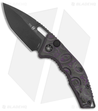 Heretic Knives Medusa Automatic Knife Camo Carbon Purple (3" Black DLC)