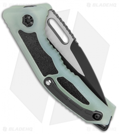 Heretic Knives Medusa Automatic Knife Jade G-10 (3" Black Tanto)