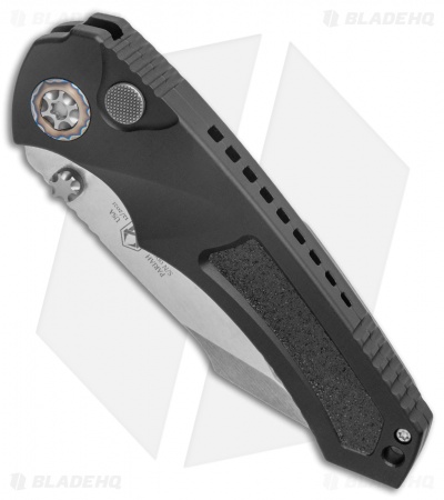 Heretic Knives Pariah Automatic/Manual Knife Black w/ Grip Insert (3" Stonewash)