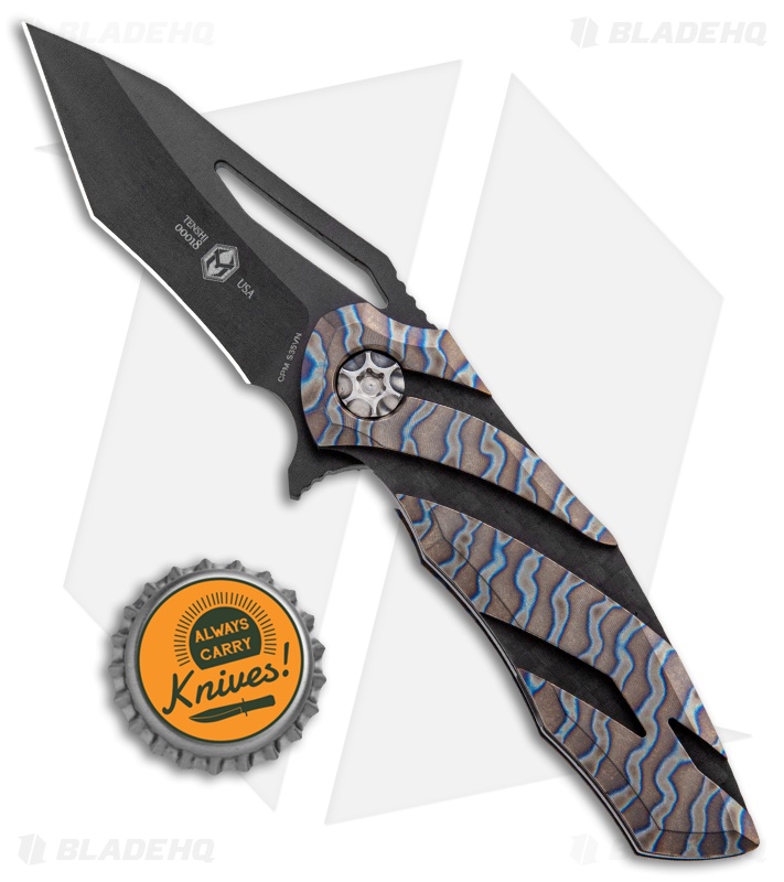 Heretic Knives Tenshi Knife | Flamed Ti + CF | Blade HQ