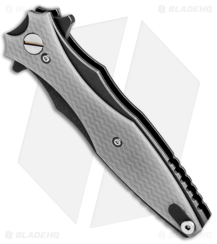 Hinderer Knives Maximus Dagger Flipper Knife Gray G10 (3.5" Battle