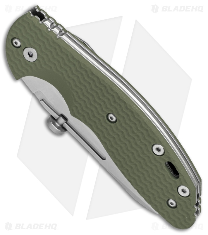 Hinderer Knives XM Slippy Sheepsfoot Slip Joint Knife OD Green G10 (3