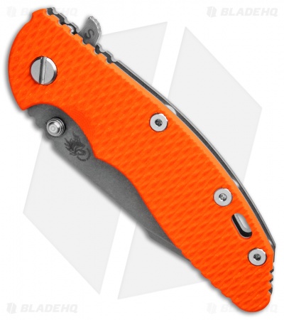 Hinderer Knives XM-18 3.5 Skinny Harpoon Spanto Knife Orange G-10 (Working)