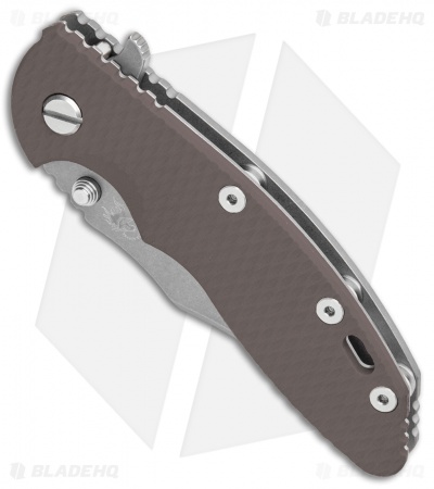 Hinderer Knives XM-18 3.5 Bowie Frame Lock Knife Flat Dark Earth G-10 (Working)
