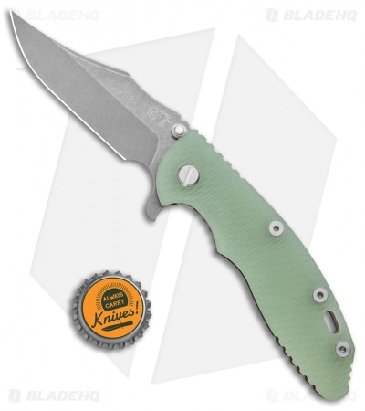 Hinderer Knives XM-18 3.5 Bowie Frame Lock Knife Translucent  (Working Finish)
