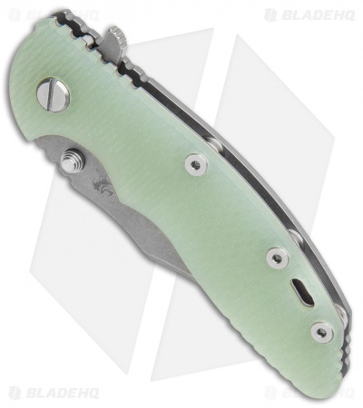 Hinderer Knives XM-18 3.5 Bowie Frame Lock Knife Translucent  (Working Finish)