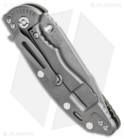 Hinderer Knives XM-18 3.5 Gen 6 Harpoon Spanto Knife OD Green G-10 (Working)