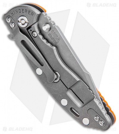 Hinderer Knives XM-18 3.5 Gen 6 Harpoon Spanto Knife Orange G-10 (Working)