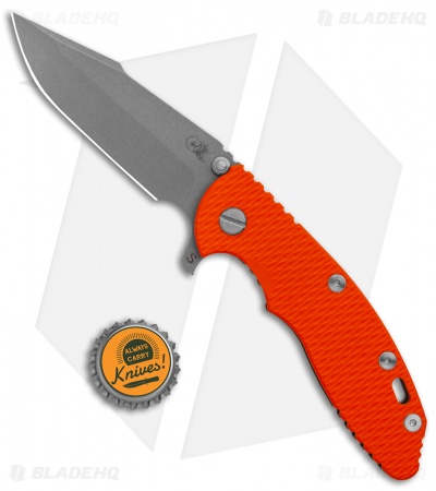 Hinderer Knives XM-18 3.5 Harpoon Spanto Knife Bronze/Orange G-10 (Working)